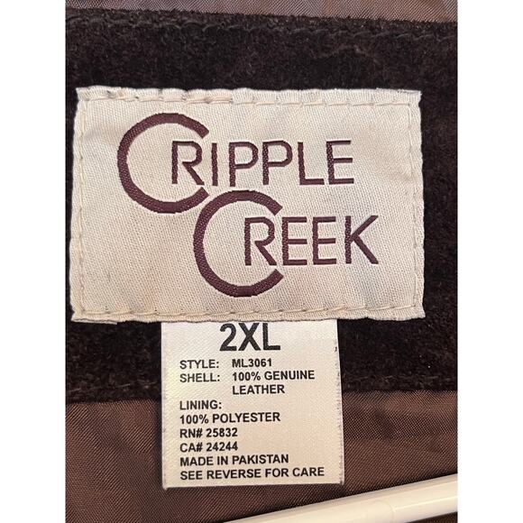 Cripple Creek Men's Size 2XL Brown Suede Snap Up Cowboy Western Vest - Picture 3 of 5